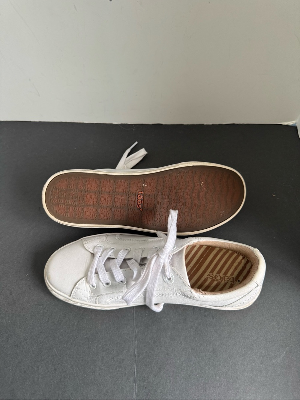 Taos Plim Soul Lux sneakers in white leather, zigzag stitching. Size 8 - Picture 9 of 12